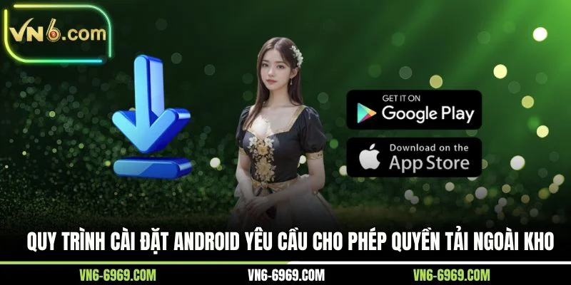 Quy trình cài đặt Android yêu cầu cho phép quyền tải ngoài kho