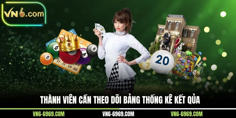 Thành viên cần theo dõi bảng thống kê kết qủa